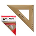 фото Треугольник BRAUBERG (БРАУБЕРГ), 45х16,5 см, тонированный, прозрачный, упаковка с европодвесом