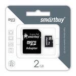 фото SD micro карта памяти 2GB с адаптером SD Smartbuy